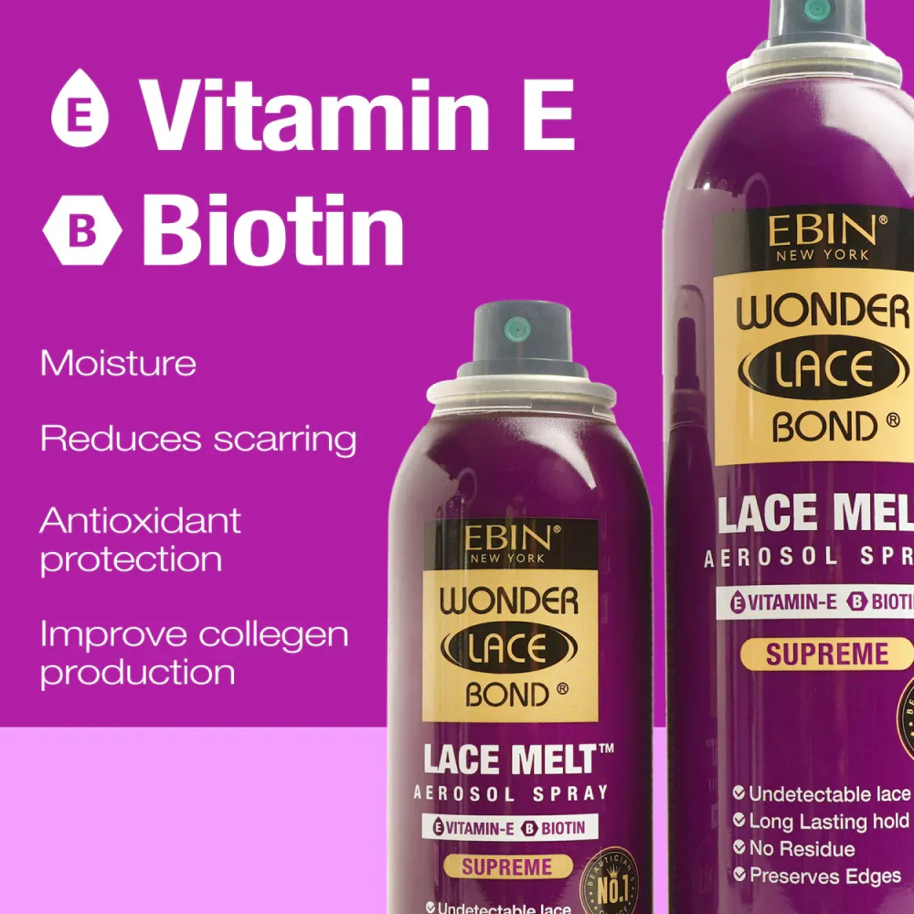 Ebin Wonder Lace Bond Melting Spray Vitamin E & Biotin 80ml-All-Aladin Beauty