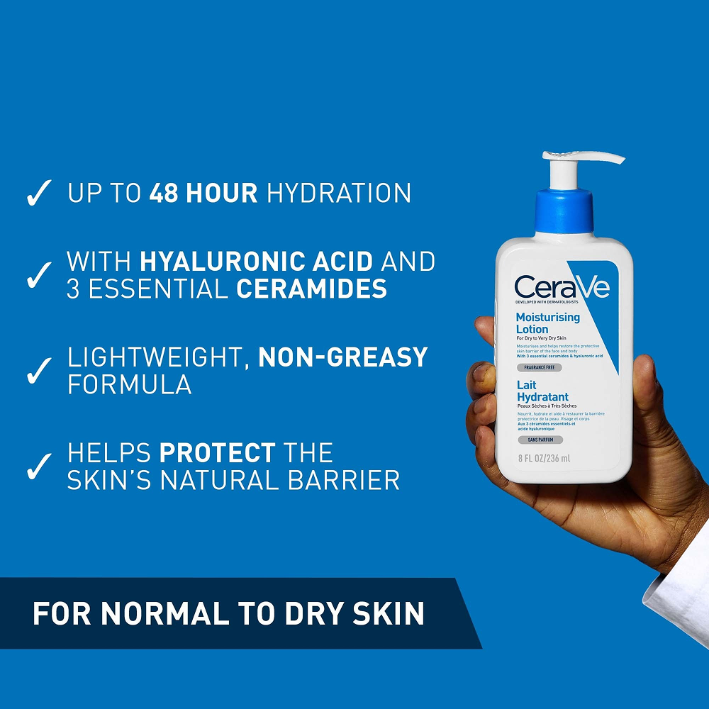 Cerave Moisturising Lotion For Dry And Very Dry Skin 236ml-Collagen Glow Moisturizer-Aladin Beauty