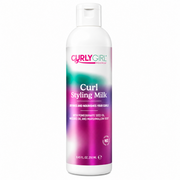 White Curly Girl Movement Curl Styling Milk 250ml bottle with vibrant pink and teal label.