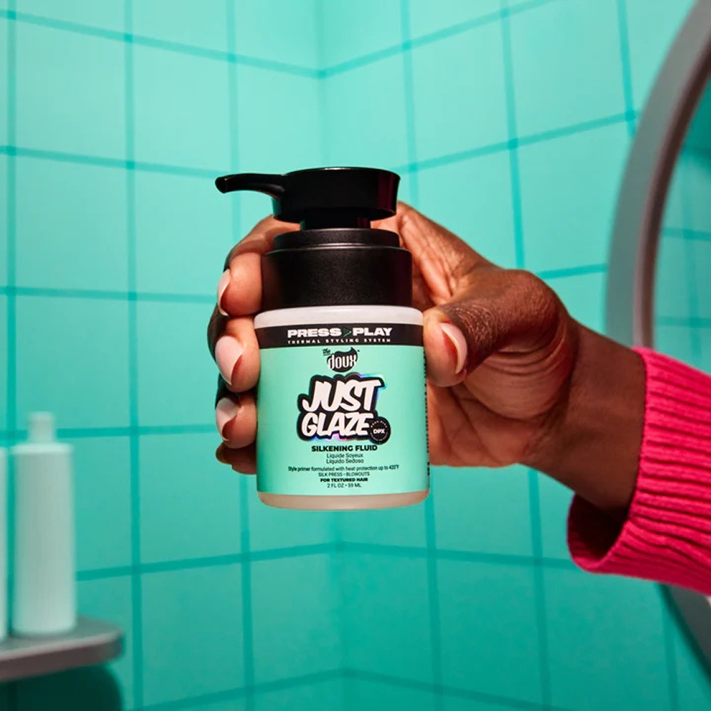 The Doux Press Play Just Glaze Silkening Fluid 2oz-Heat Care-Aladin Beauty