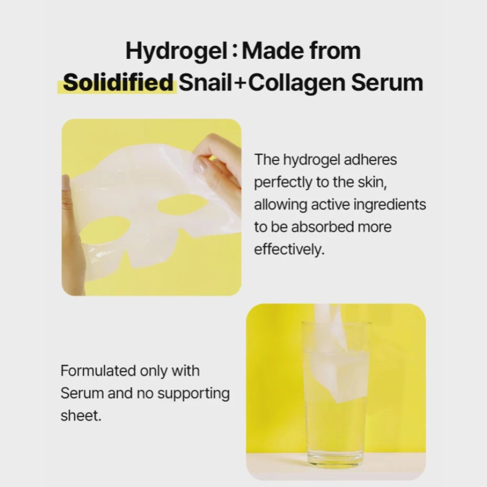 Cosrx Advanced Snail Mucin Glass Glow Hydrogel Face Masks 34g | Pack Of 3