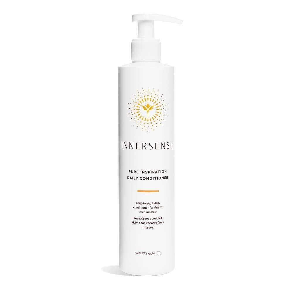 White Innersense Pure Inspiration Daily Conditioner bottle with a pump, 10 fl oz.