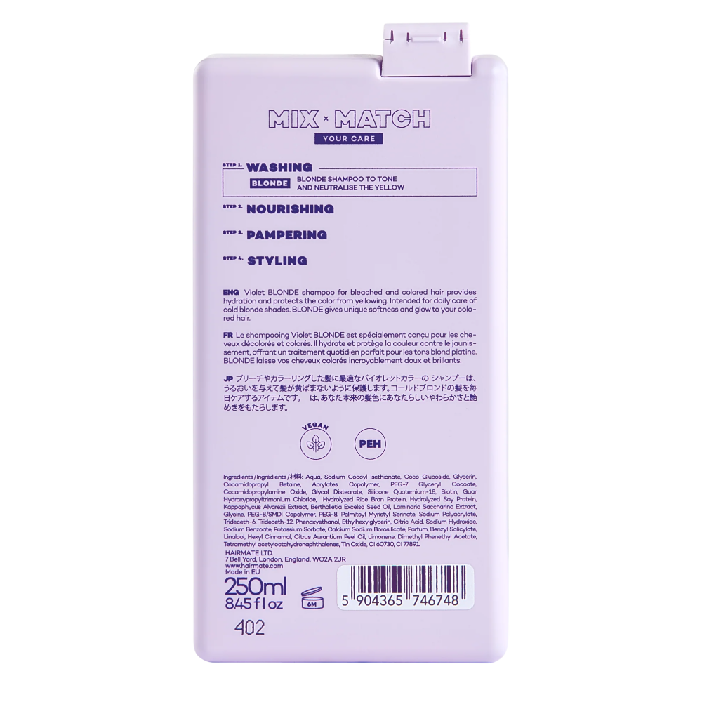 Hairmate Blonde Shampoo 250ml-Toning Shampoo-Aladin Beauty
