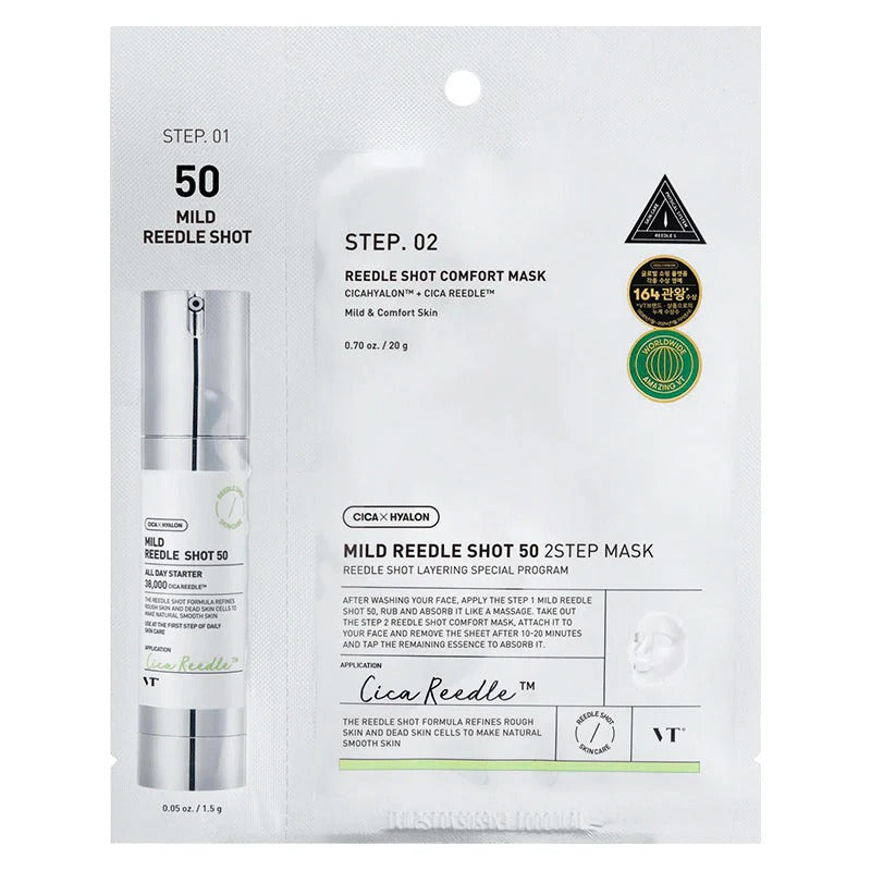 Vt Cosmetics Mild Reedle Shot 50 2-Step Mask - 1pc