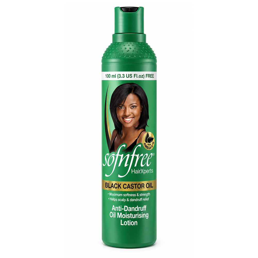 Sof n'free Black Castor Oil Anti-Dandruff Oil Moisturising Lotion 350ml-All-Aladin Beauty