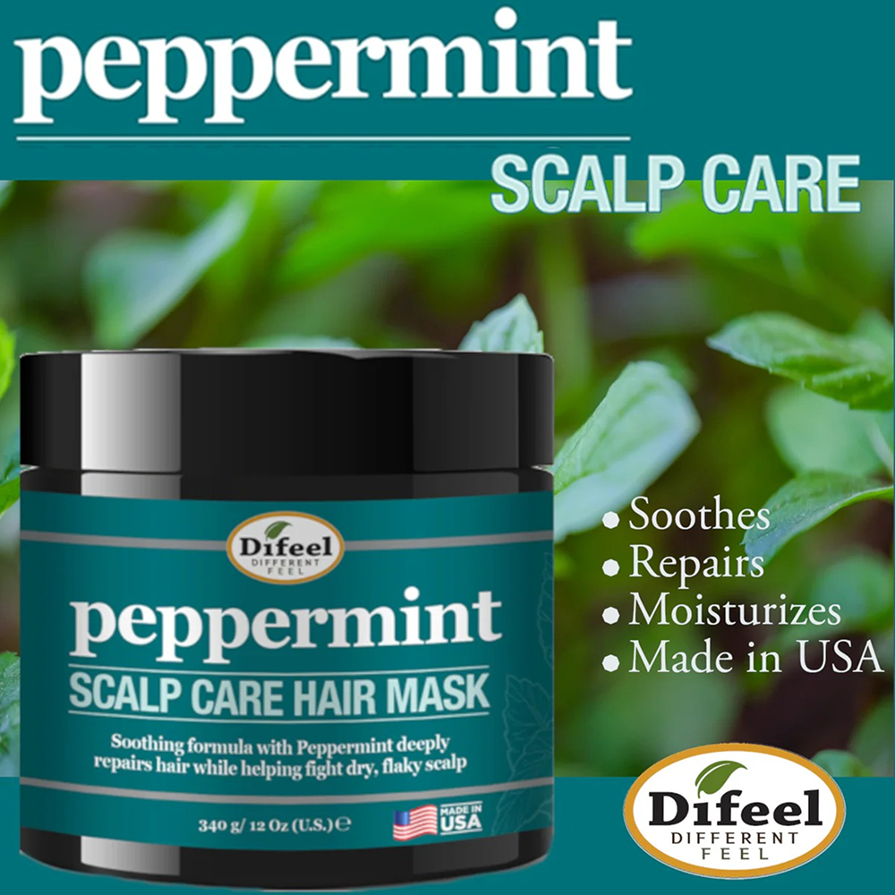 Difeel Peppermint Scalp Care Mask 12oz-All-Aladin Beauty