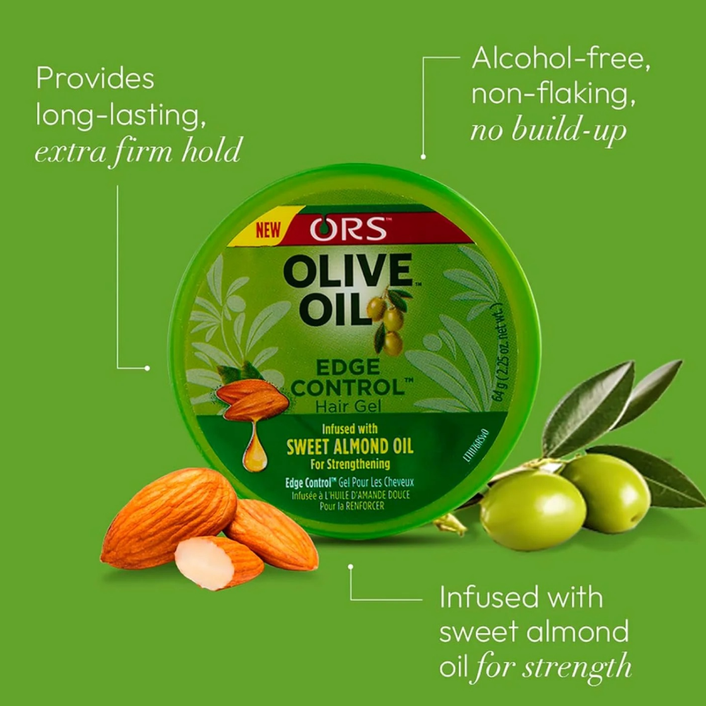 Ors Olive Oil Edge Control Hair Gel for Strengthening 2.25oz-All-Aladin Beauty