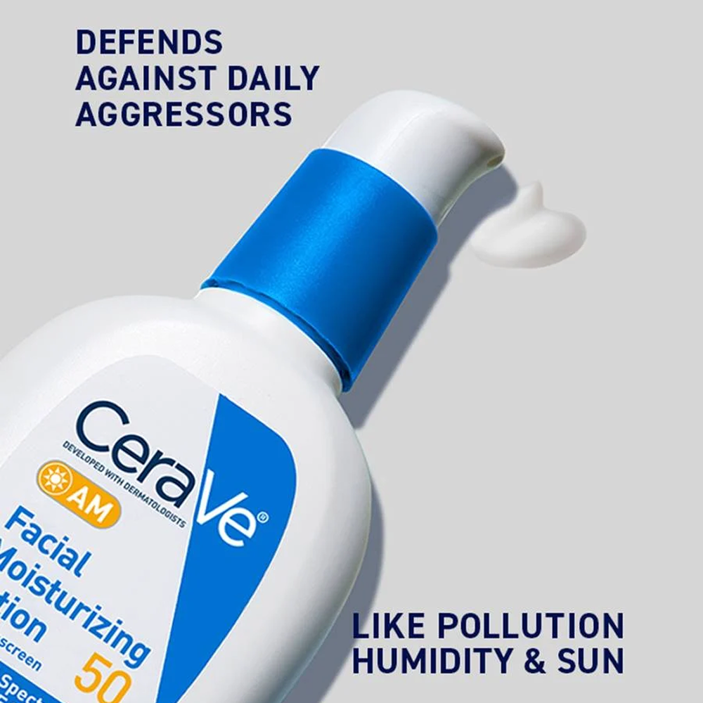 Cerave Facial Moisturizer with SPF 50 for Dry Skin 52ml-Sunscreen-Aladin Beauty