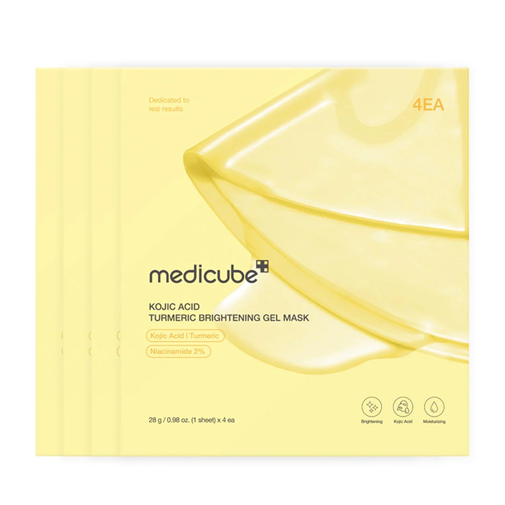 Medicube Kojic Acid Turmeric Brightening Gel Mask 28g 4 Sheets-Face Mask-Aladin Beauty