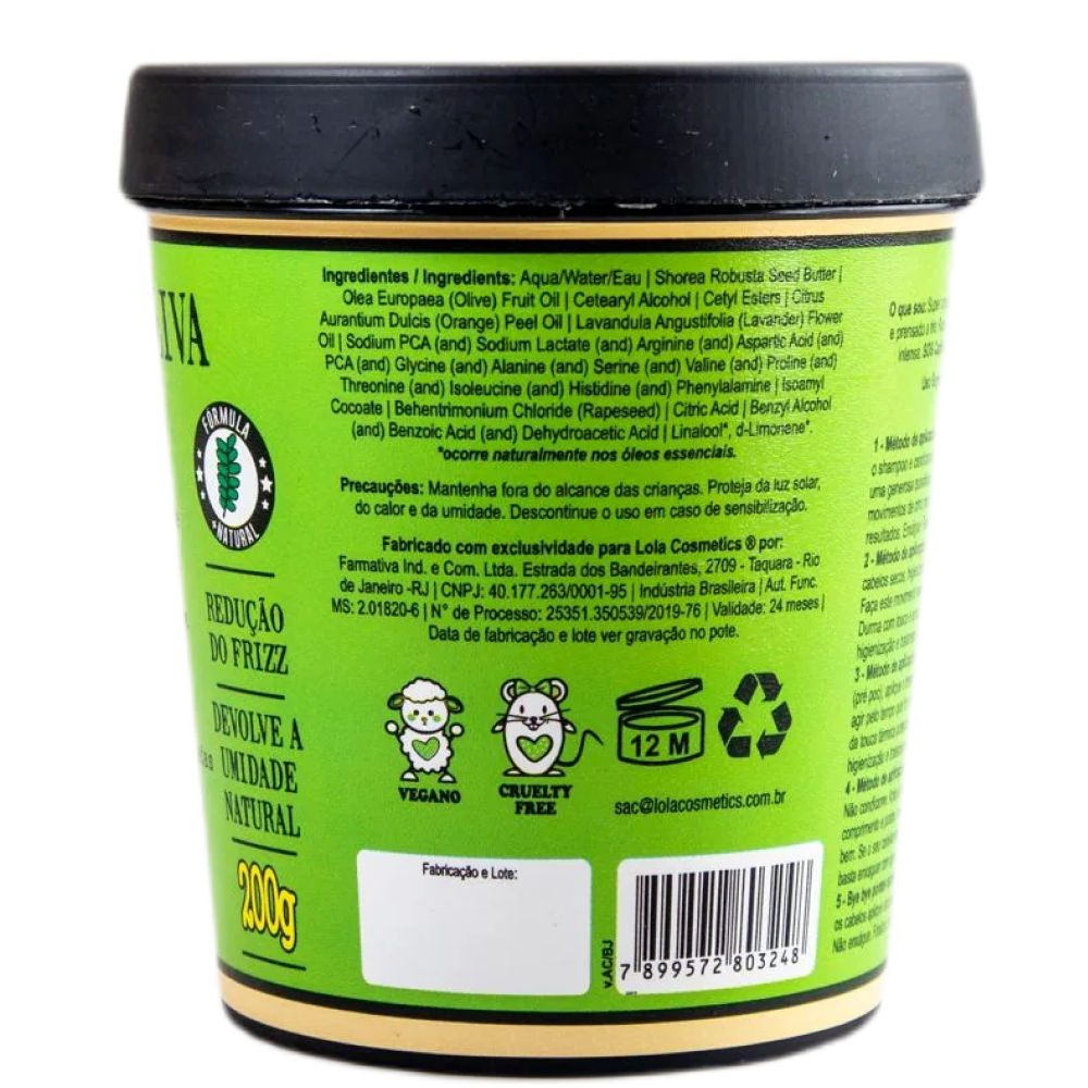 Lola Cosmetics Umectacao Oliva Mask 200ml-All-Aladin Beauty