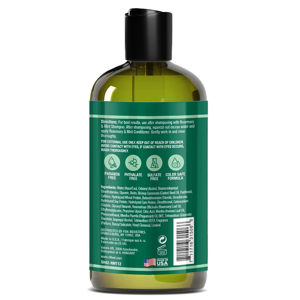 Difeel Rosemary & Mint Strengthening Conditioner 12oz-All-Aladin Beauty