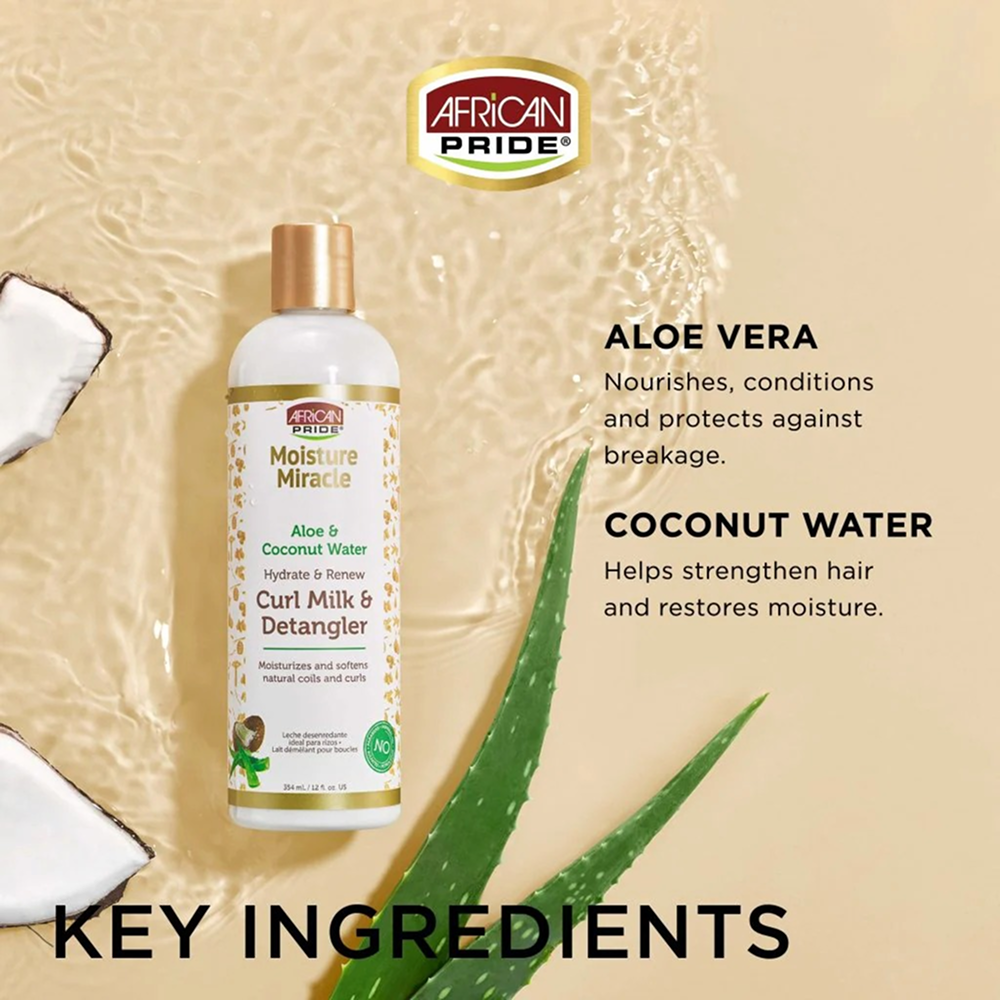 African Pride Moisture Miracle Curl Milk & Detangler 354ml-Leave-in Cream-Aladin Beauty