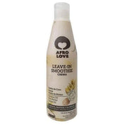 Afro Love Leave-in Smoothie bottle with a white cap, cream label, and natural ingredient illustrations.