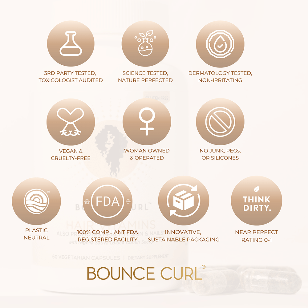 Bounce Curl Hair Vitamins with Nigella Sativa - 60 Capsules-Hair Vitamin-Aladin Beauty