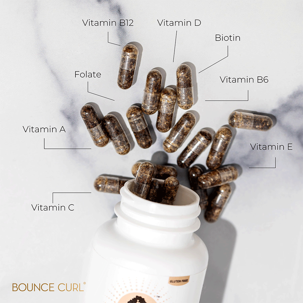 Bounce Curl Hair Vitamins with Nigella Sativa - 60 Capsules-Hair Vitamin-Aladin Beauty