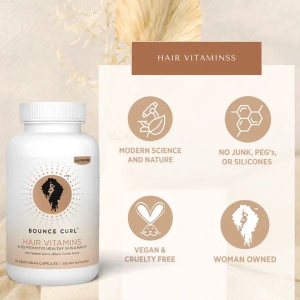 Bounce Curl Hair Vitamins with Nigella Sativa - 60 Capsules-Hair Vitamin-Aladin Beauty
