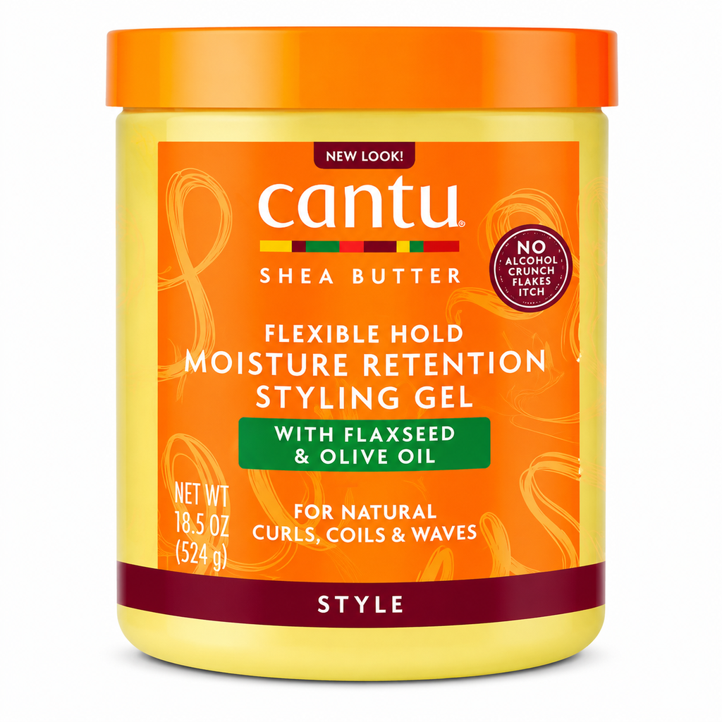 Cantu Maximum Hold Moisture Retention Flaxseed & Olive Oil Styling Gel 524g