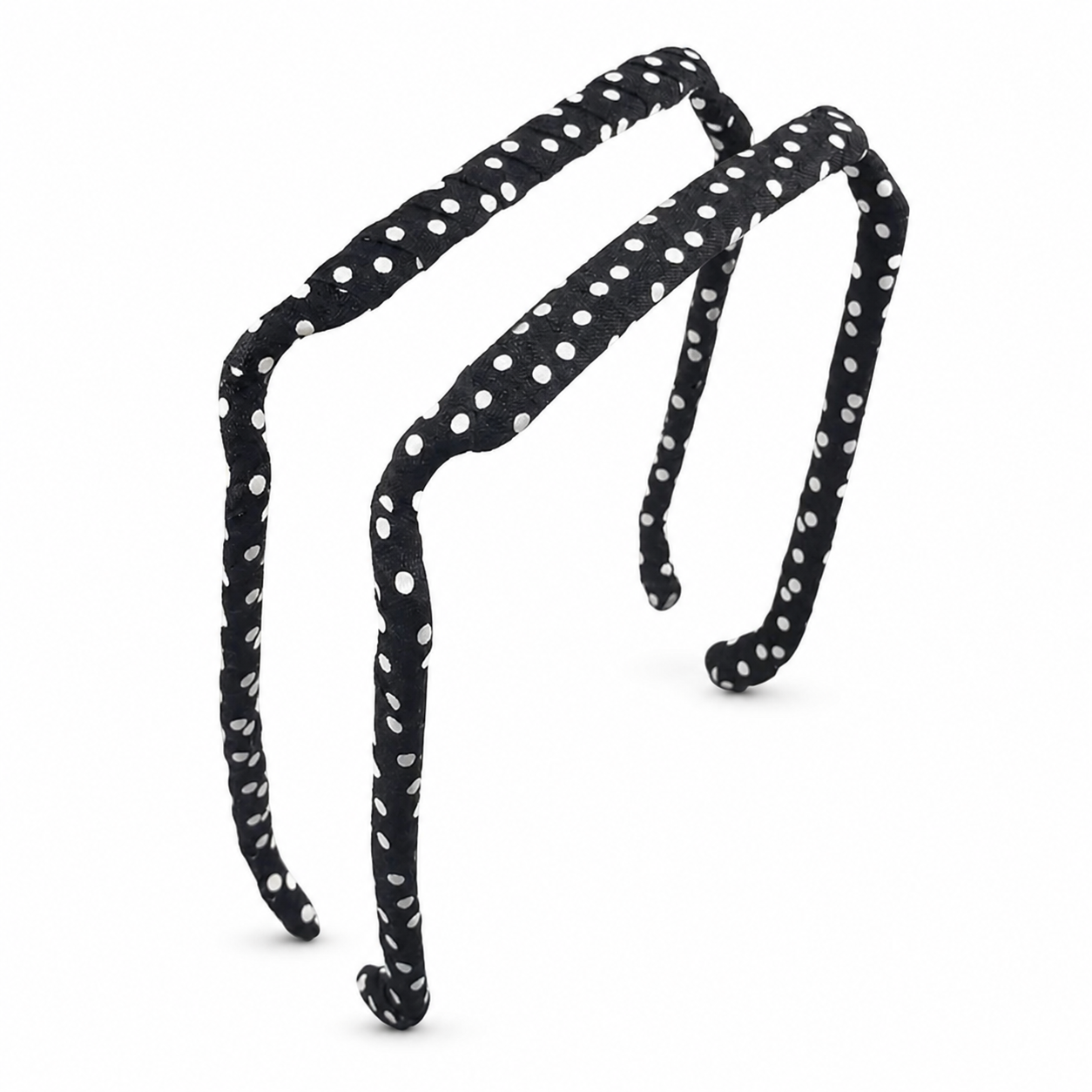 Zazzy Bandz Silver Polka Dots on Black