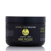 Black Curls Cashmere + Caviar Hair Masque jar with gold lettering for kinky textured hair.