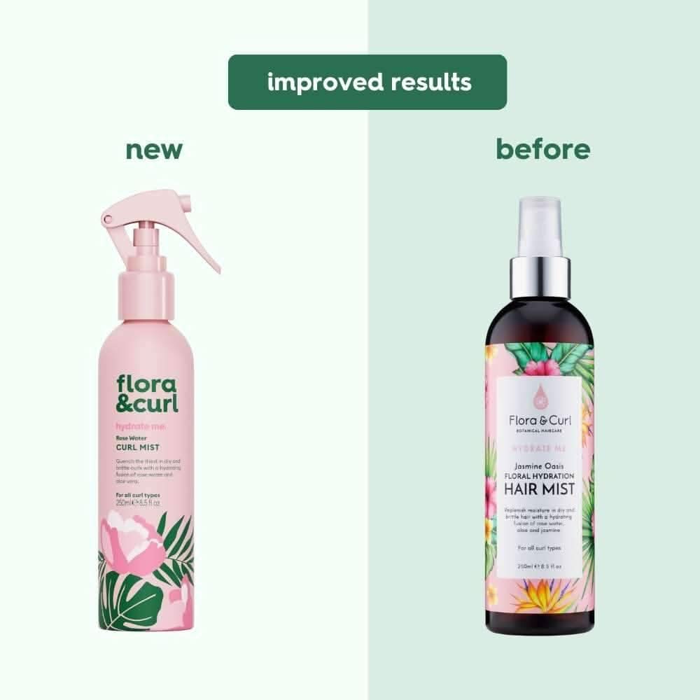 Flora & Curl Hydrate Me Rose Water Curl Mist 250ml