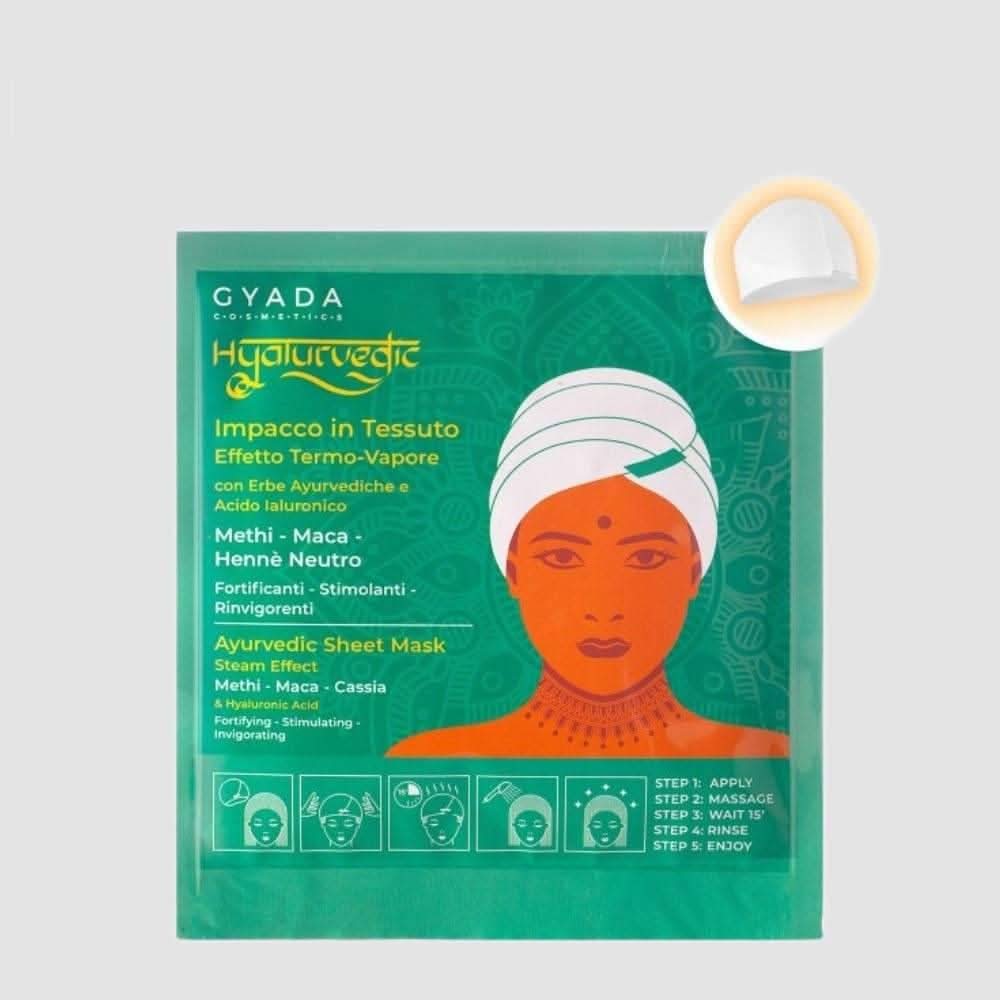 Gyada Hyalurvedic Fortifying Ayurvedic Fabric Hair Wrap – Methi, Maca, Neutral Henna 60ml-Hair Mask-Aladin Beauty