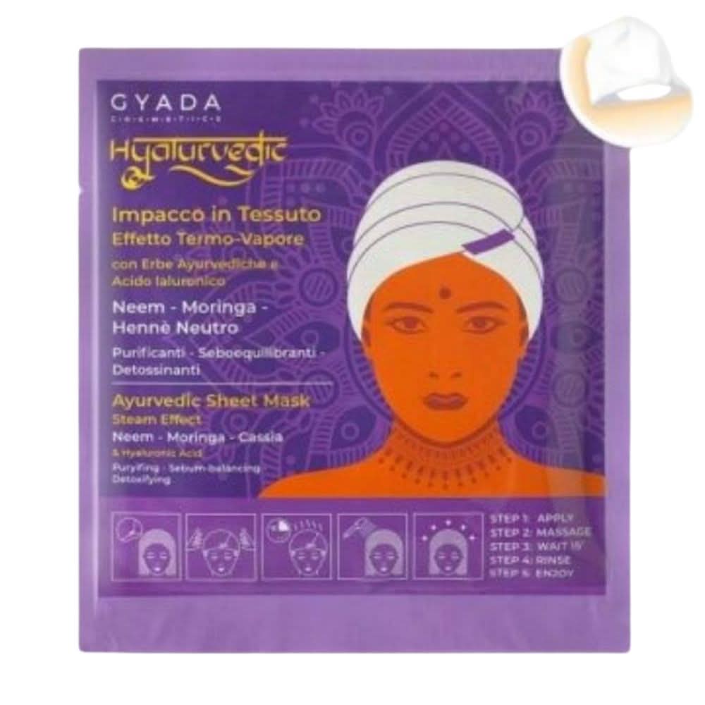 Gyada Hyalurvedic Purifying Ayurvedic Fabric Hair Wrap – Neem, Moringa, Neutral Henna 60ml-Hair Mask-Aladin Beauty