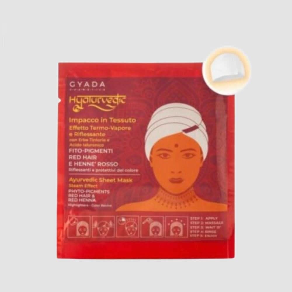 Gyada Hyalurvedic Reflective Ayurvedic Fabric Hair Wrap – Red Hair-Hair Mask-Aladin Beauty