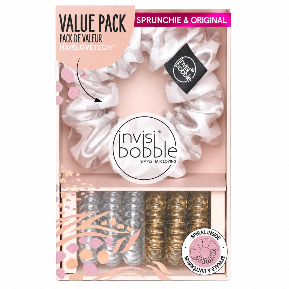 Invisibobble Mixed Urban Safari Duo Tamed Beauty Strawberry-Hair Accessories Set-Aladin Beauty