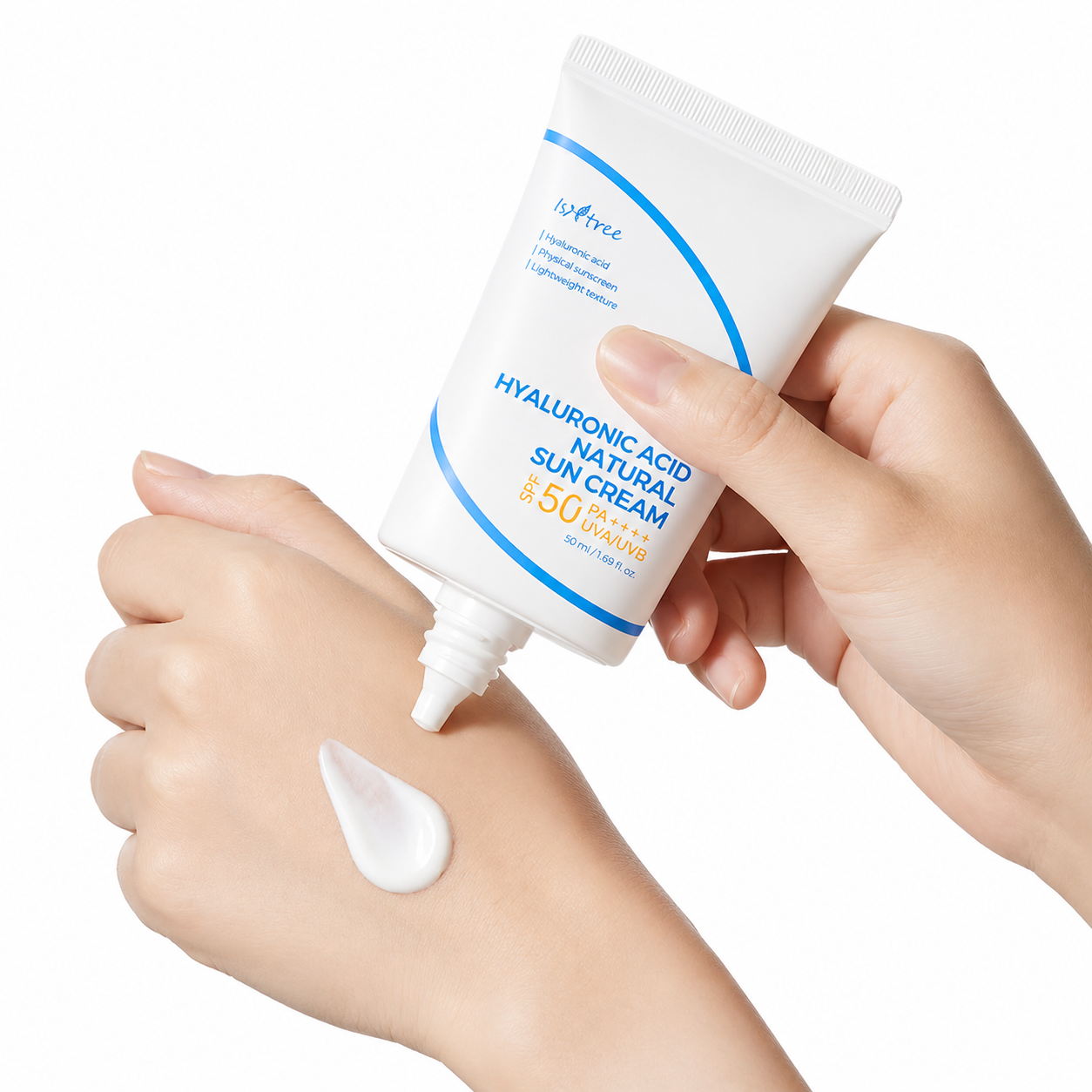 Isntree Hyaluronic Acid Natural Sun Cream SPF50+ PA++++ 50ml-Sunscreen-Aladin Beauty