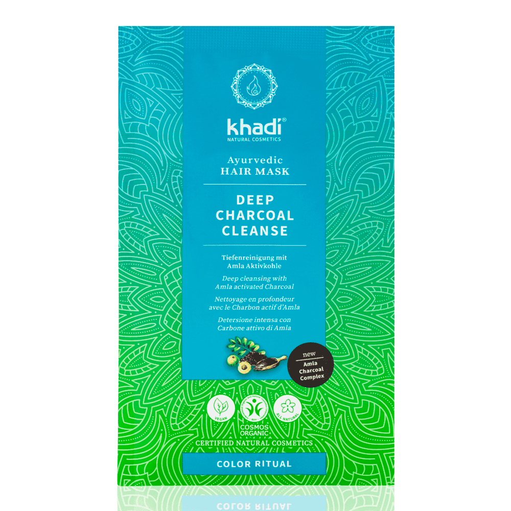 Khadi Ayurvedic Hair Mask Deep Charcoal Cleanser 50g-Hair Mask-Aladin Beauty