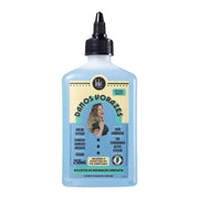 Lola Cosmetics Furious Damage Instant Repair Booster 250ml, light blue bottle with black cap, featuring a woman with blonde hair.