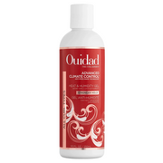 White Ouidad Advanced Climate Control Heat & Humidity Gel, 250ml bottle with red label and white text.