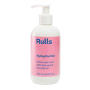White Rulls Styling Curl Gel pump bottle with pink label, 250ml.