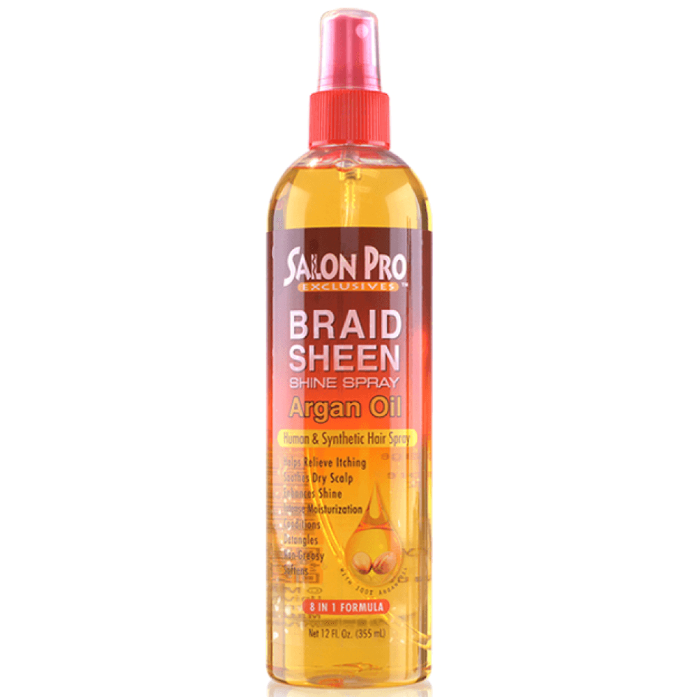 Salon Pro Braid Sheen Spray - Marokkaanse Arganolie 12oz