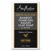 Shea Moisture African Black Soap Bamboo Charcoal Kaolin Clay Soap 142g