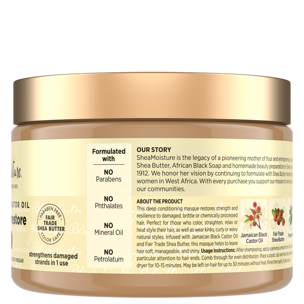 Shea Moisture Jamaican Black Castor Oil Strengthen & Restore Treatment Mask 326g