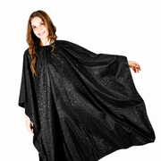 Bifull Black Cutting Cape with Leaf Design