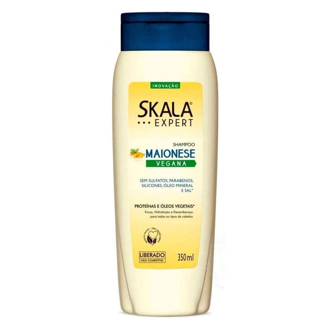 Skala Vegan Mayonnaise Shampoo 350ml in a cream bottle with a blue cap and yellow label.