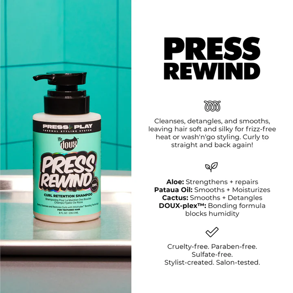 The Doux Press Play Rewind Curl Reversion Shampoo 236ml