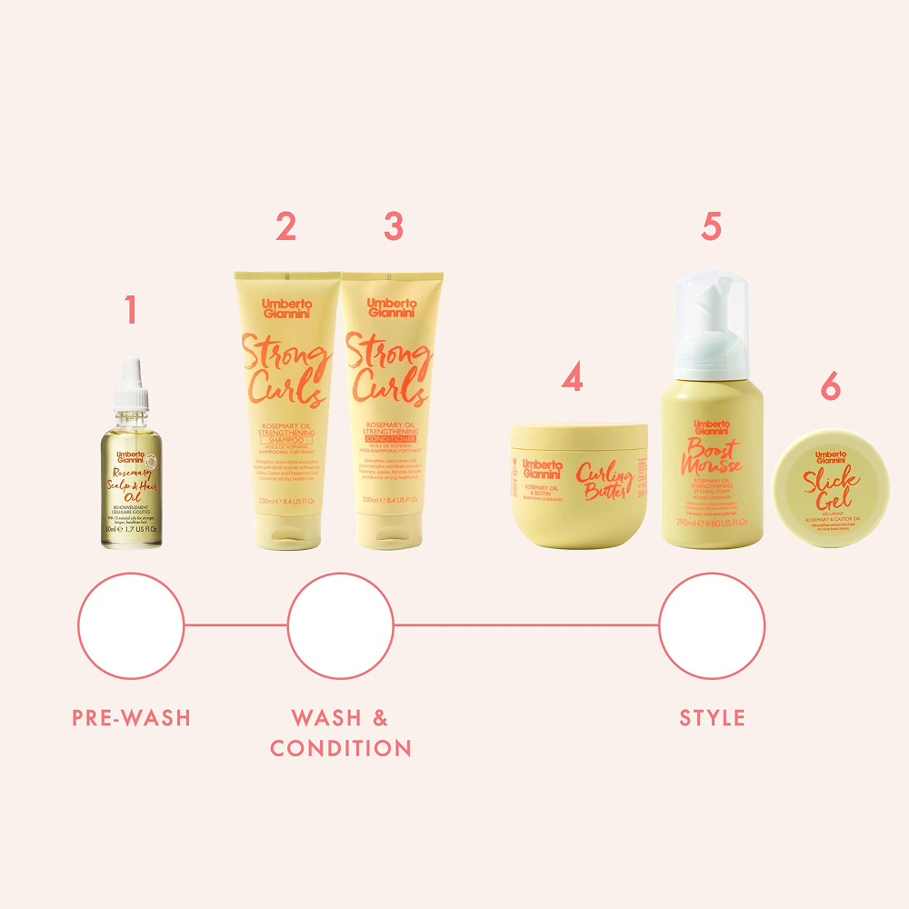 Umberto Giannini Strong Curls Rosemary Oil Conditioner 250ml-Moisturizing Conditioner-Aladin Beauty