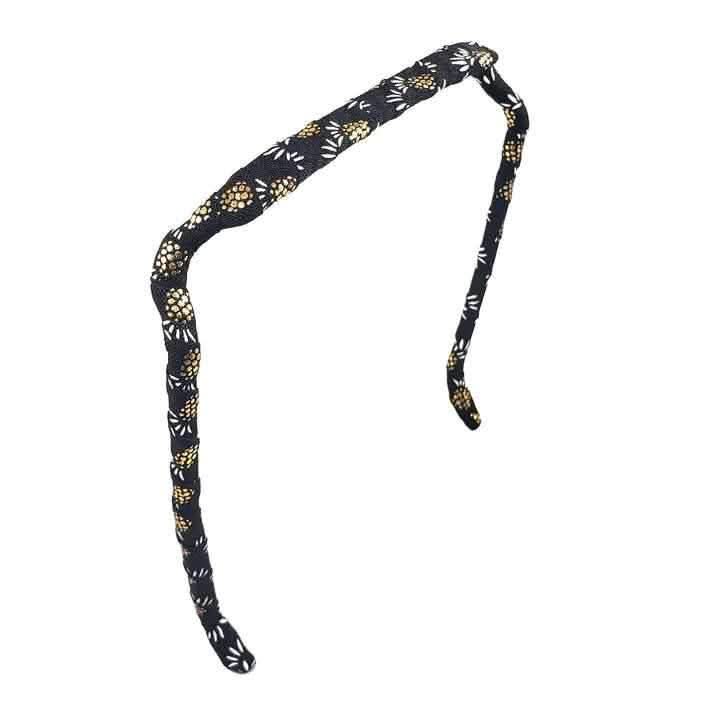 Zazzy Bandz Gold Pineapples on Black