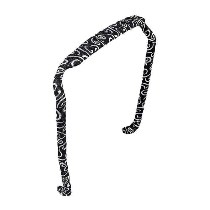 Zazzy Bandz Swirls of Silver on Black - Aladin Beauty