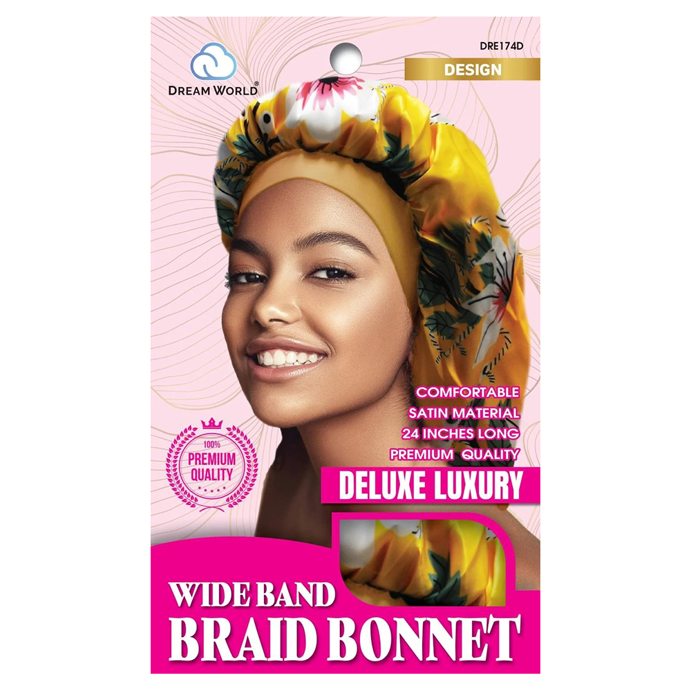 Dream World W-Wide Band Braid Bonnet XL-All-Aladin Beauty