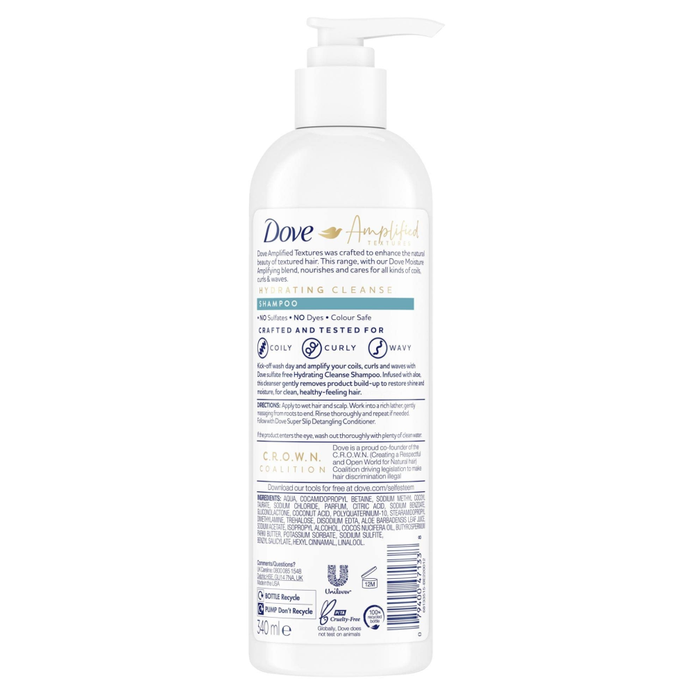 Dove Amplified Textures Hydrating Shampoo 340mI-All-Aladin Beauty