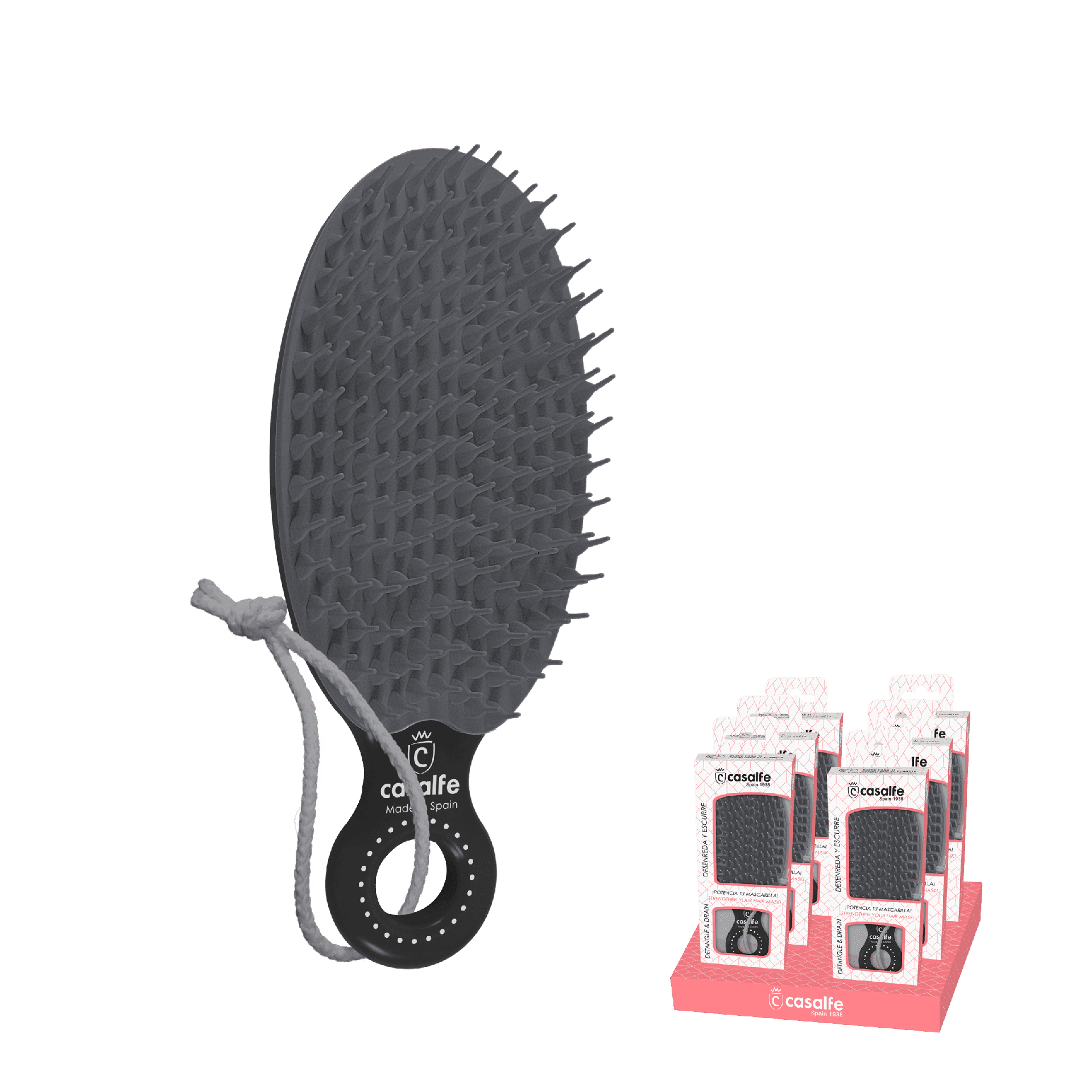 Casalfe Black Brush Detangles and Drains Boosts the Mask