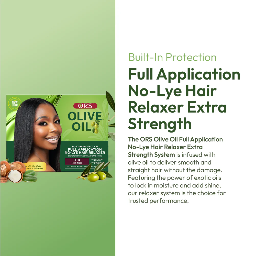 Ors Olive Oil Full Application No-Lye Hair Relaxer Extra-Strength Kit