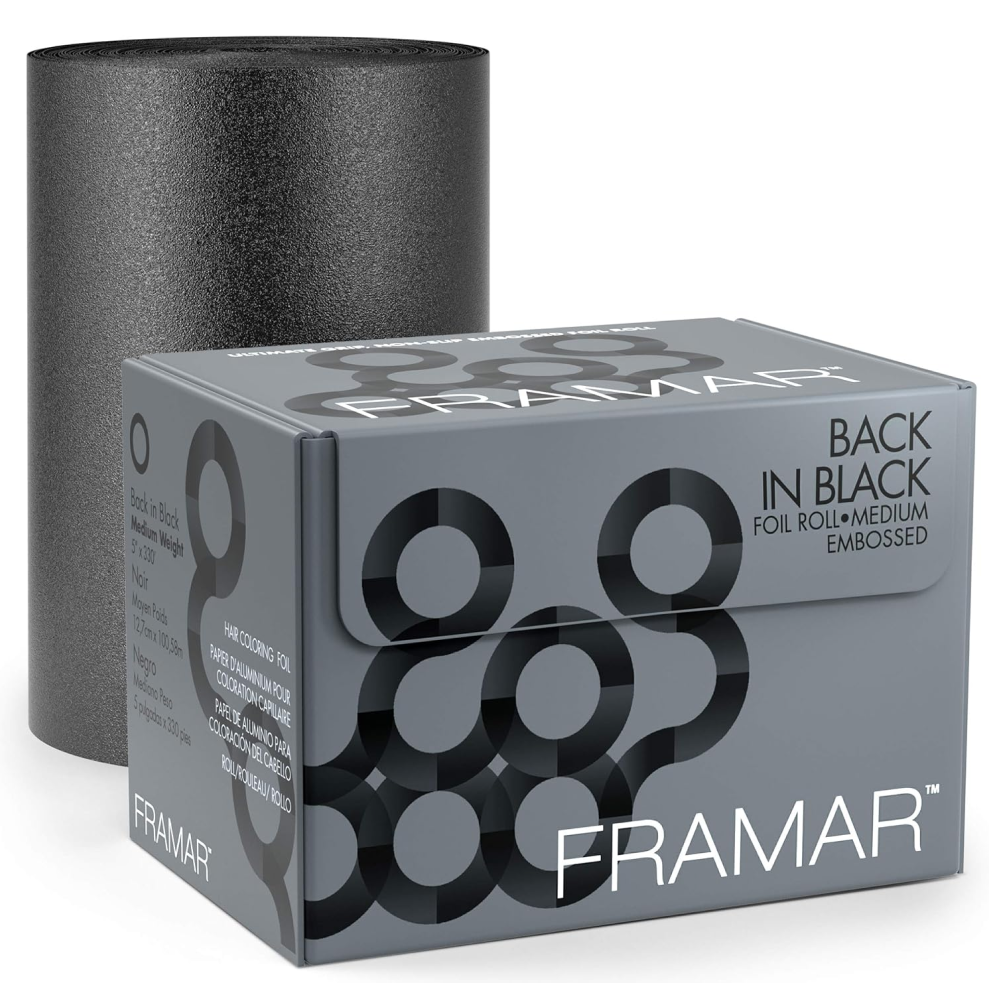 Framar Black Foil Roll 12.7cm x 100.58m