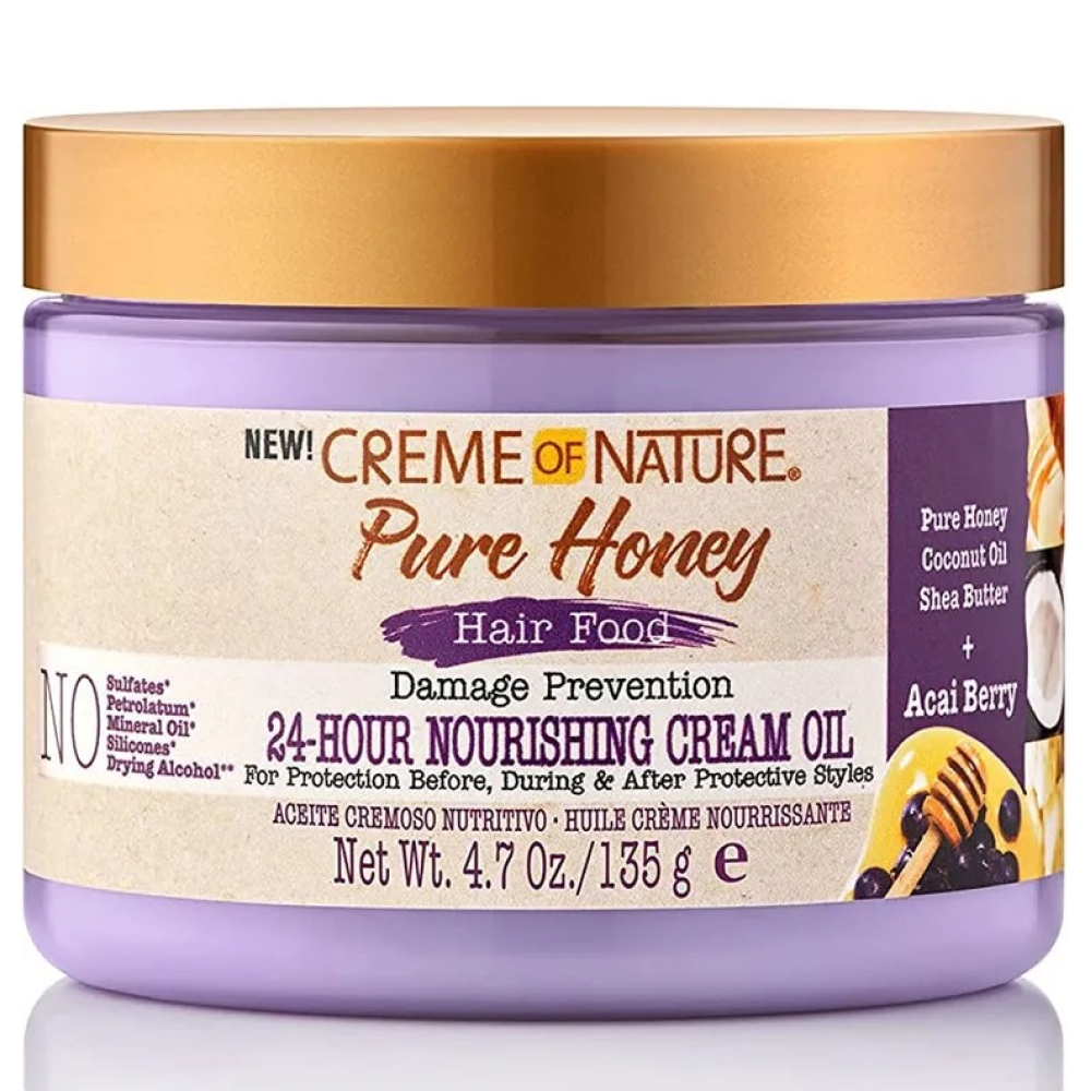 Creme of Nature Pure Honey Hair Food 24-Hour Nourishing Cream oil 135g
