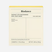 Biodance Radiant Vita Niacinamide Real Deep Mask 1 Box 34g X 4 Pieces