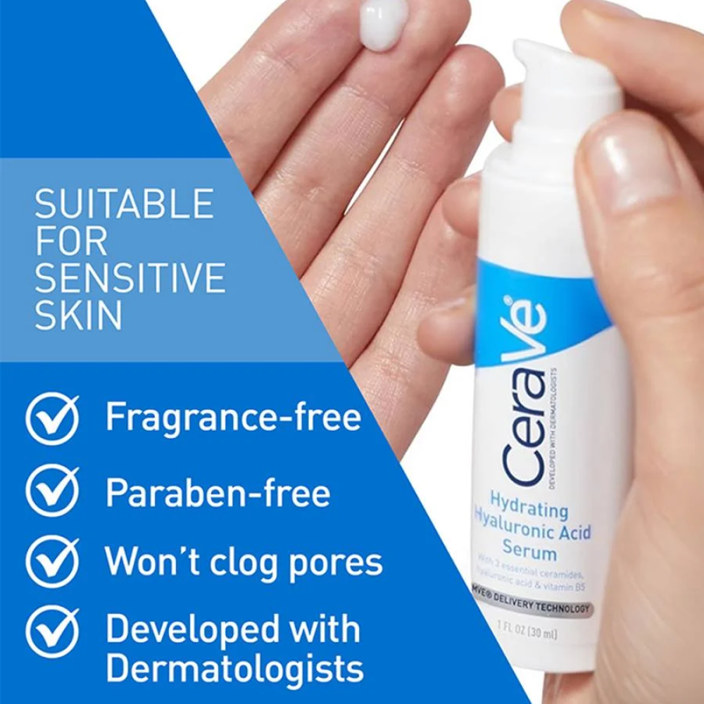 Cerave Hydrating Hyaluronic Acid Serum 30ml-Hyaluronic Serum-Aladin Beauty